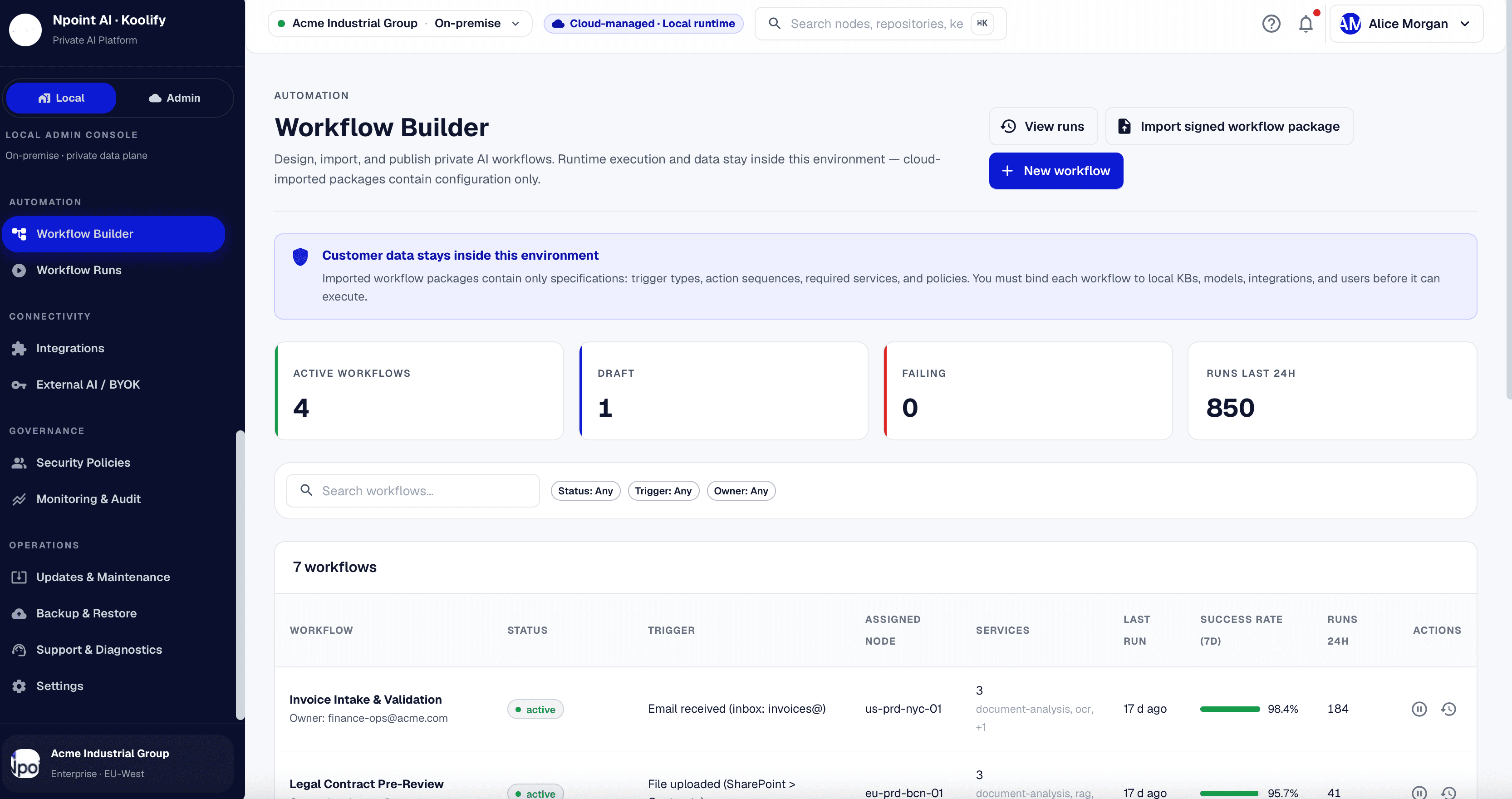 KoolBox workflow automation builder